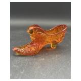 Vintage Fenton Amberina Glass Daisy & Button Cat
