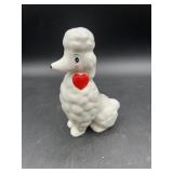 Spritz Valentine Ceramic White Poodle Figurine
