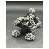 Vintage MCM Black Ceramic Spaghetti Poodle