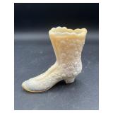 Fenton DAISY and BUTTON dream sickle Glass Boot