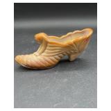 Vintage Fenton Signed  Caramel Slag Glass Panther