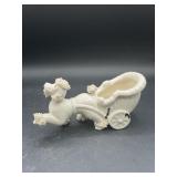 Vintage Spaghetti Poodle  Pulling Cart Planter