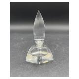Vintage Hand-Cut Crystal Clear Glass Perfume