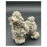 Vintage  Gray Spaghetti Poodle Dog Standing  Grey