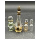Vintage lot of miniature perfume bottles