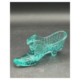 Vintage Fenton Glass Cat Head Hobnail Shoe