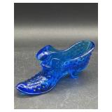 Vintage Fenton Glass Kitten Slipper Shoe Cat Head