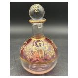 Vintage Venetian Cranberry Hand Enamel Decorated