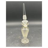 Vintage clear glass perfume pointed finial