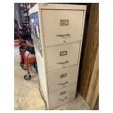 Four Drawer Metal Filing Cabinet 52x26x18