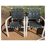 Set of pool side dining chairs