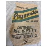 Vintage Paymaster Burlap Sack 20x32