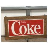 Enjoy COKE Metal Sign vintage 26x14
