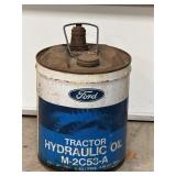 Vintage FORD Tractor Hydraulic Oil 5 gallon
