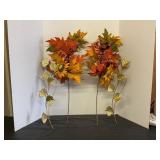 Fall decor with Brass Leaf Wall Decoration
