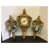 MCM Newhaven Clock Gold Tone Elegant Wall