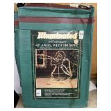 Illuminated angel with trumpet lawn ornament