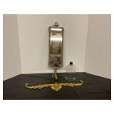 Twisted Metal Vintage Wall Sconce With Gold Wall