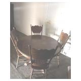 Oak Dining Tbke Pedestal Claw Foot with Four