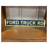 Ford Truck Rd, metal sign.  3.5x21