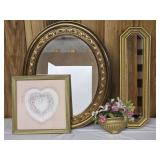 Nice Wall Decor. Large Oval Mirror with gold