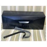 Black galvanized steel wall-mount mailbox.
