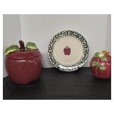 Apple Collection.  Two Ceramic Apple Canisters