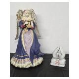Lovely Ceramic Angel Music Box, 10' tall and