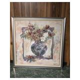 Massive Floral Painting, framed and matted with