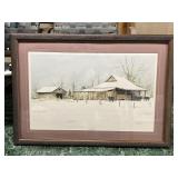 The Yount Farm by Tom Stine, signed.  37x26.5