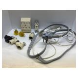 3 prong appliance cord, wall adapter, lamp socket
