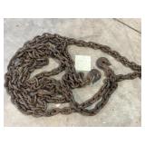 Heavy duty steel chain,  with double hooks. 20ï¿½