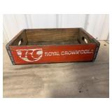 Vintage RC Royal Crown Cola Wood Crate red
