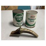 Vintage motor oil can spout & Quaker state/