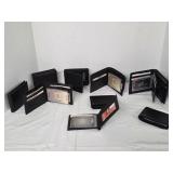 Men's Black Leather Wallets.  Different Styles.