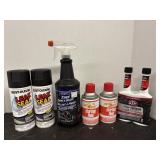 Rust O Oleum Leak Seal Tire. shine Starting Fluid