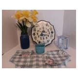 Beautiful Baby Blue Home Decorations with Hand