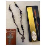 Religious jewelry Nail and Cross Book Marker