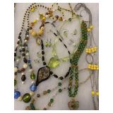 Costume Jewelry Yellows Greens