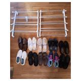 Over the door shoe hanger with 10 pairs of size