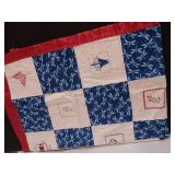 Machine Stitched Red White and Blue SpringTime
