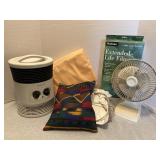 Heating pads, vintage fan, filter & heater