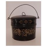 Antique Painted Metal Toleware Box
