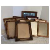 Large lot of wood picture frames