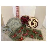 Vintage Apple lot, arrangement, placemats, box,