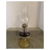 Vintage glass oil lamp