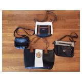 Four Black, White, and Grey Purses/ Handbags