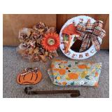 Gorgeous Fall Wreaths with Door Hanger and Table