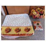 Vinyl Turkey Table Runner, Vinyl Pumpkin Table