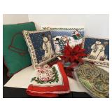 Christmas Snowman Placematse Pillows and assorted